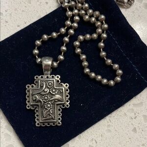 Barse 925 Cross Pendant Necklace